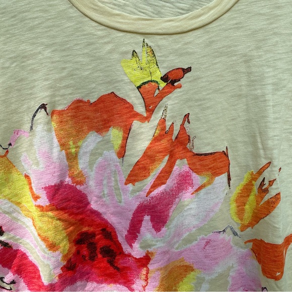 J crew floral yellow t-shirt - Picture 3 of 9